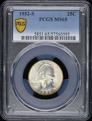 1952 25c washington quarter - 1952-s,