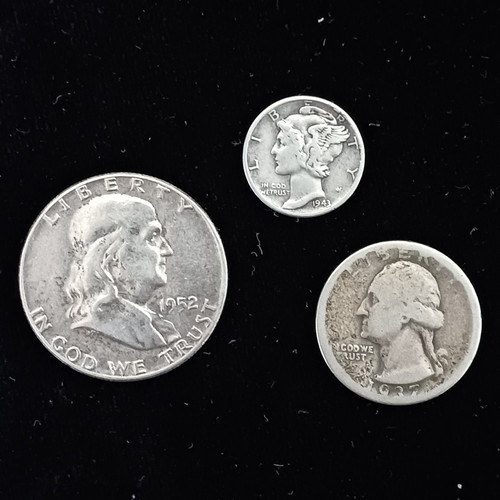 Lotto tre monete argento us - lotto,